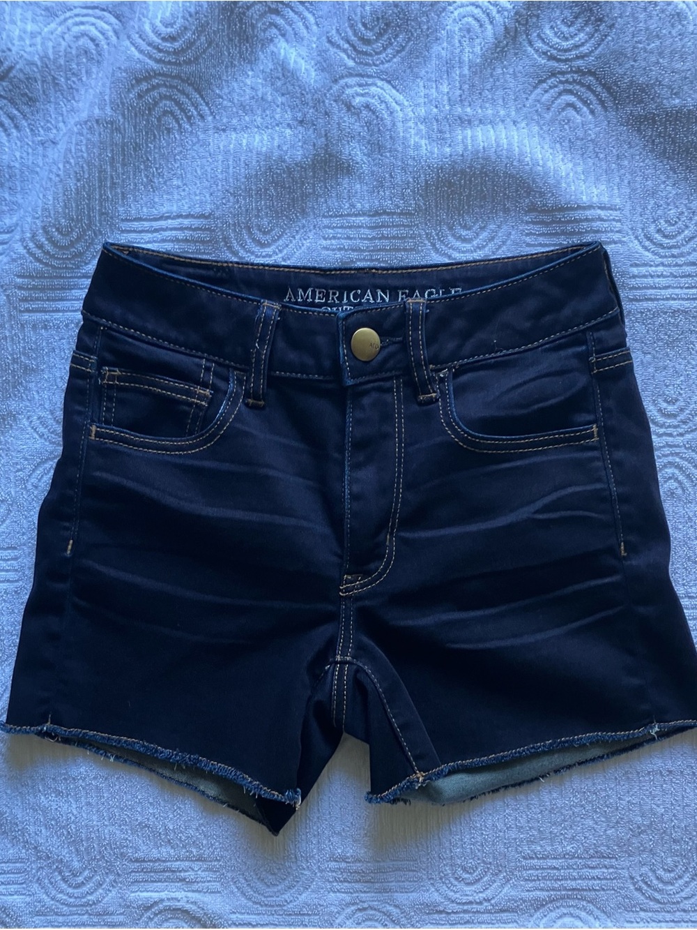 American Eagle Dark Wash Stretch Denim Shorts Size 2